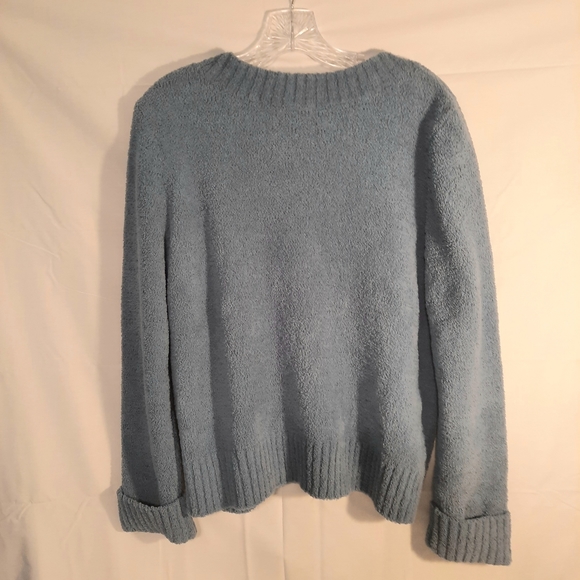 Christopher Banks Slate Grey Blue Pullover Long Sleeve Soft Sweater Zip Up XL - Picture 2 of 6